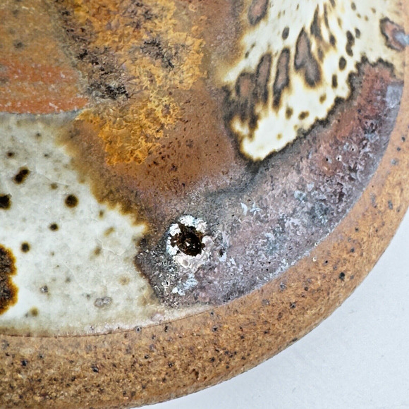 Studio Art Pottery Goblet Chalice Cup Textured Glazed Brown Gray Stoneware #4 - Picture 7 of 10